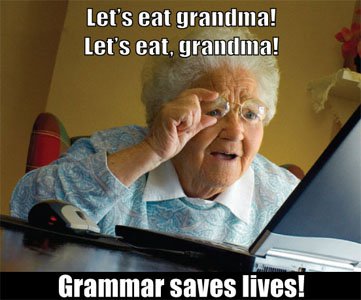 Grammar saves lives!